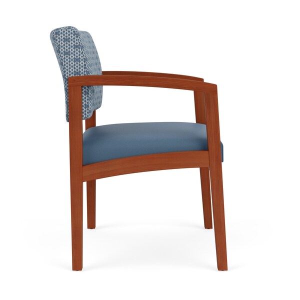 Lenox Wood Wide Guest Chair Wood Frame, Cherry, RS Rain Song Back, MD Titan Seat